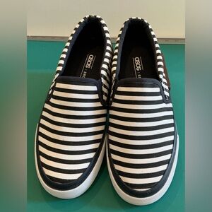 ASOS Striped Slip-On Sneakers Size 3Y